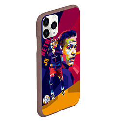 Чехол iPhone 11 Pro матовый Jr. Neymar, цвет: 3D-коричневый — фото 2