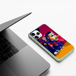 Чехол iPhone 11 Pro матовый Jr. Neymar, цвет: 3D-салатовый — фото 2