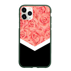 Чехол iPhone 11 Pro матовый Розовые розы