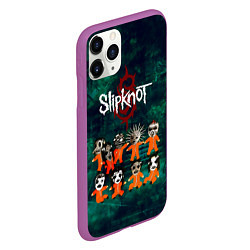 Чехол iPhone 11 Pro матовый Группа Slipknot, цвет: 3D-фиолетовый — фото 2