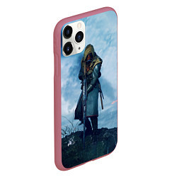 Чехол iPhone 11 Pro матовый Battlefield Warrior, цвет: 3D-малиновый — фото 2