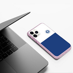 Чехол iPhone 11 Pro матовый Chelsea FC: Light Blue, цвет: 3D-розовый — фото 2