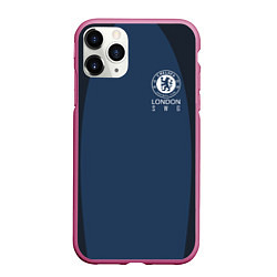 Чехол iPhone 11 Pro матовый Chelsea FC: London SW6, цвет: 3D-малиновый