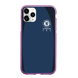 Чехол iPhone 11 Pro матовый Chelsea FC: London SW6, цвет: 3D-фиолетовый