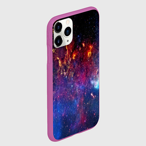 Чехол iPhone 11 Pro матовый Космос / 3D-Фиолетовый – фото 2