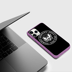 Чехол iPhone 11 Pro матовый The Ramones, цвет: 3D-фиолетовый — фото 2