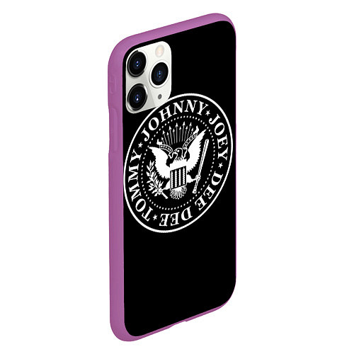 Чехол iPhone 11 Pro матовый The Ramones / 3D-Фиолетовый – фото 2