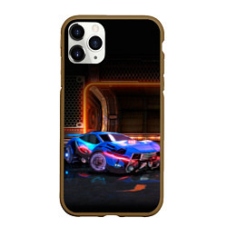 Чехол iPhone 11 Pro матовый Rocket League, цвет: 3D-коричневый
