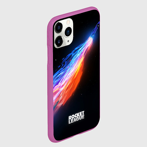 Чехол iPhone 11 Pro матовый Rocket League / 3D-Фиолетовый – фото 2