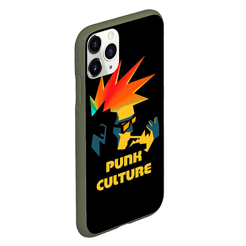 Чехол iPhone 11 Pro матовый Punk Culture / 3D-Темно-зеленый – фото 2