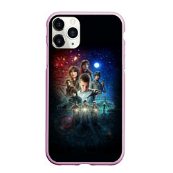 Чехол iPhone 11 Pro матовый Stranger Things Boys, цвет: 3D-розовый