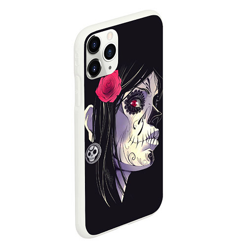 Чехол iPhone 11 Pro матовый Dia de Muertos / 3D-Белый – фото 2