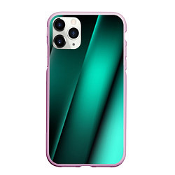 Чехол iPhone 11 Pro матовый Emerald lines, цвет: 3D-розовый