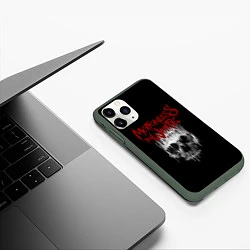Чехол iPhone 11 Pro матовый MIW Skull, цвет: 3D-темно-зеленый — фото 2
