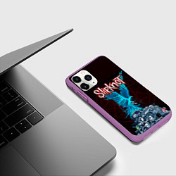 Чехол iPhone 11 Pro матовый Орел группа Slipknot, цвет: 3D-фиолетовый — фото 2