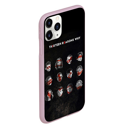 Чехол iPhone 11 Pro матовый Thirteen Reasons Why / 3D-Розовый – фото 2