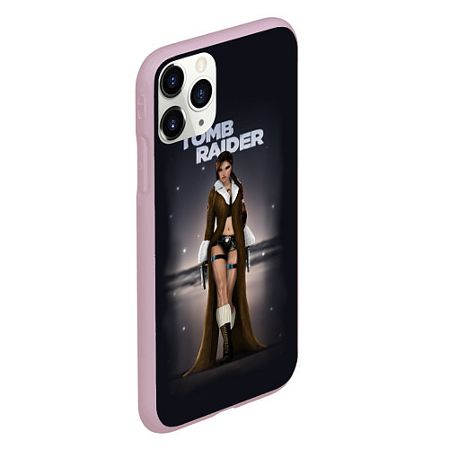 Чехол iPhone 11 Pro матовый TOMB RAIDER / 3D-Розовый – фото 2