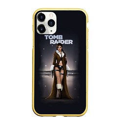 Чехол iPhone 11 Pro матовый TOMB RAIDER, цвет: 3D-желтый