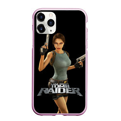 Чехол iPhone 11 Pro матовый TOMB RAIDER, цвет: 3D-розовый