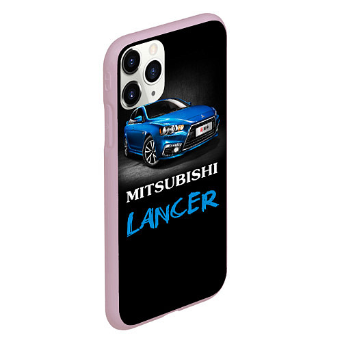 Чехол iPhone 11 Pro матовый Mitsubishi Lancer / 3D-Розовый – фото 2