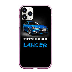 Чехол iPhone 11 Pro матовый Mitsubishi Lancer, цвет: 3D-розовый