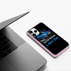 Чехол iPhone 11 Pro матовый Mitsubishi Lancer, цвет: 3D-розовый — фото 2