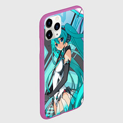Чехол iPhone 11 Pro матовый Miku1, цвет: 3D-фиолетовый — фото 2