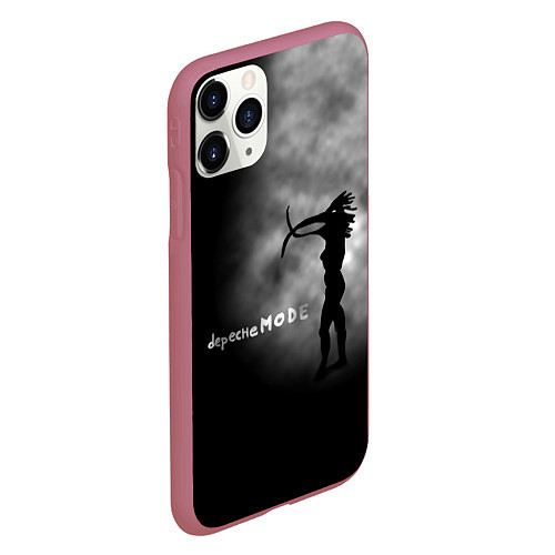 Чехол iPhone 11 Pro матовый Depeche Mode / 3D-Малиновый – фото 2