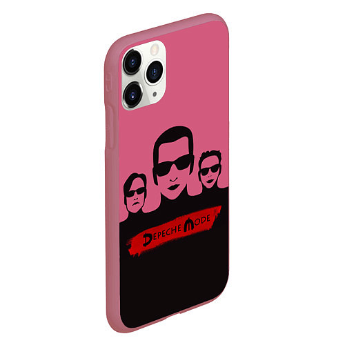 Чехол iPhone 11 Pro матовый Группа Depeche Mode / 3D-Малиновый – фото 2