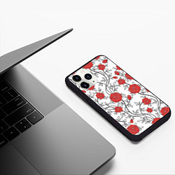 Чехол iPhone 11 Pro матовый Сад из Роз, цвет: 3D-черный — фото 2