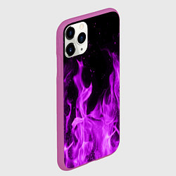 Чехол iPhone 11 Pro матовый Фиолетовый огонь, цвет: 3D-фиолетовый — фото 2