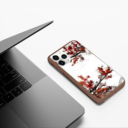 Чехол iPhone 11 Pro матовый САКУРА, цвет: 3D-коричневый — фото 2
