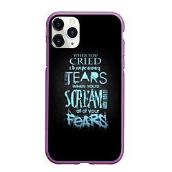 Чехол iPhone 11 Pro матовый Слова песни грEvanescence, цвет: 3D-фиолетовый