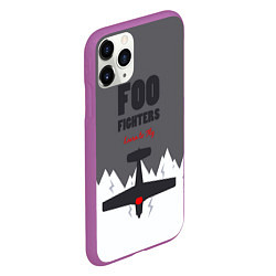 Чехол iPhone 11 Pro матовый Foo Fighters: Learn to fly, цвет: 3D-фиолетовый — фото 2