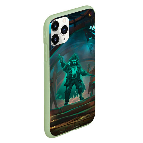 Чехол iPhone 11 Pro матовый Sea of thieves / 3D-Салатовый – фото 2