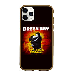 Чехол iPhone 11 Pro матовый Поцелуй Green Day, цвет: 3D-коричневый