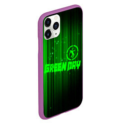 Чехол iPhone 11 Pro матовый Green Day лучи, цвет: 3D-фиолетовый — фото 2