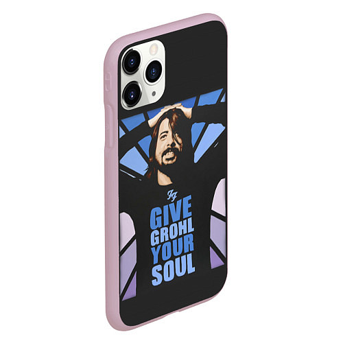 Чехол iPhone 11 Pro матовый Give Grohl Your Soul / 3D-Розовый – фото 2