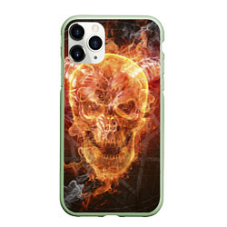Чехол iPhone 11 Pro матовый Дьявол, цвет: 3D-салатовый
