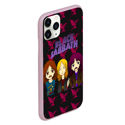 Чехол iPhone 11 Pro матовый Группа Black Sabbath / 3D-Розовый – фото 2