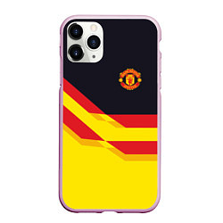 Чехол iPhone 11 Pro матовый Manchester United, цвет: 3D-розовый