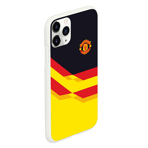 Чехол iPhone 11 Pro матовый Manchester United / 3D-Белый – фото 2