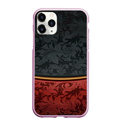 Чехол iPhone 11 Pro матовый Узоры Black and Red