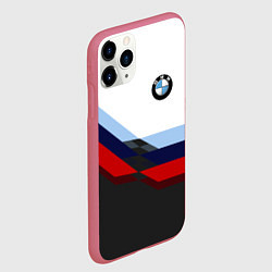 Чехол iPhone 11 Pro матовый BMW M SPORT, цвет: 3D-малиновый — фото 2