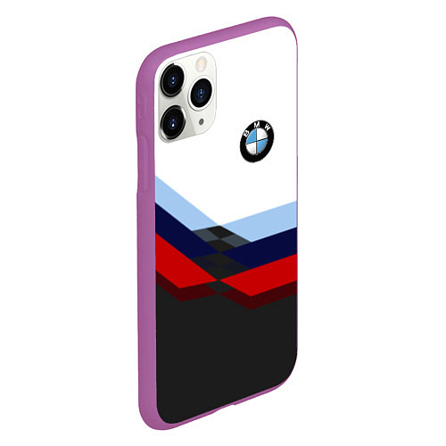 Чехол iPhone 11 Pro матовый BMW M SPORT / 3D-Фиолетовый – фото 2