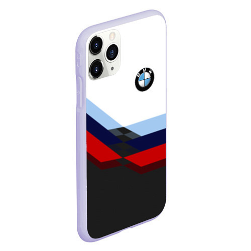 Чехол iPhone 11 Pro матовый BMW M SPORT / 3D-Светло-сиреневый – фото 2