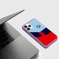 Чехол iPhone 11 Pro матовый BMW БМВ, цвет: 3D-фиолетовый — фото 2