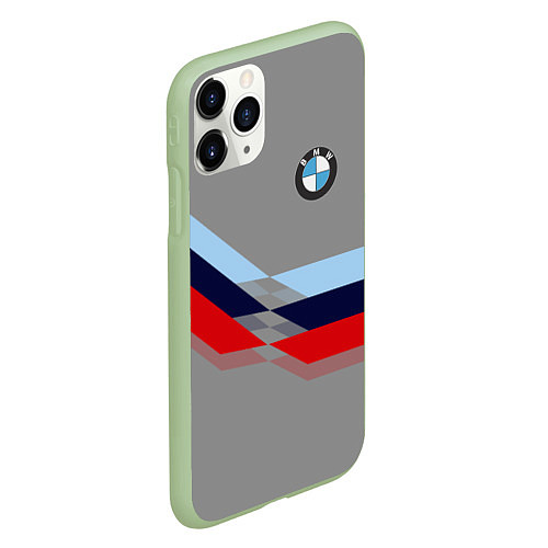 Чехол iPhone 11 Pro матовый Бмв Bmw 2018 Grey / 3D-Салатовый – фото 2