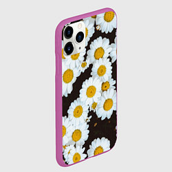 Чехол iPhone 11 Pro матовый Аромашки, цвет: 3D-фиолетовый — фото 2