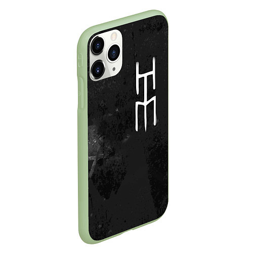 Чехол iPhone 11 Pro матовый HIM / 3D-Салатовый – фото 2